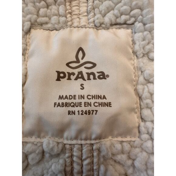 Prana Diva Vest Women’s Size Small Asymmetric Zipper Sherpa Lined High Neck - Picture 13 of 14